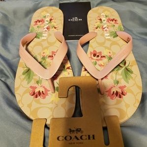 Coach Monogram Flip Flops-reposh.